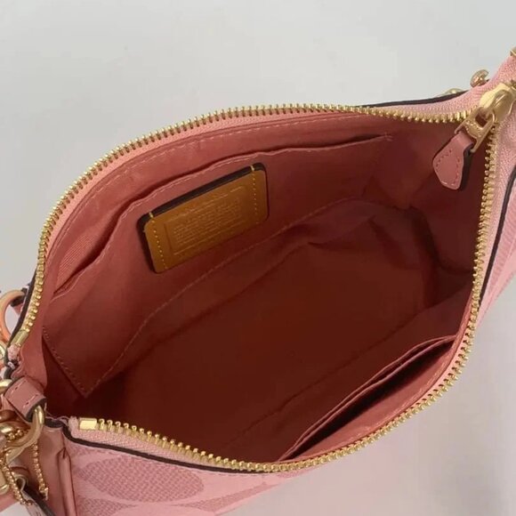 NWT Coach Teri Powder Pink Shoulder Bag CAL51 Crescent Crossbody Purse - Picture 10 of 10